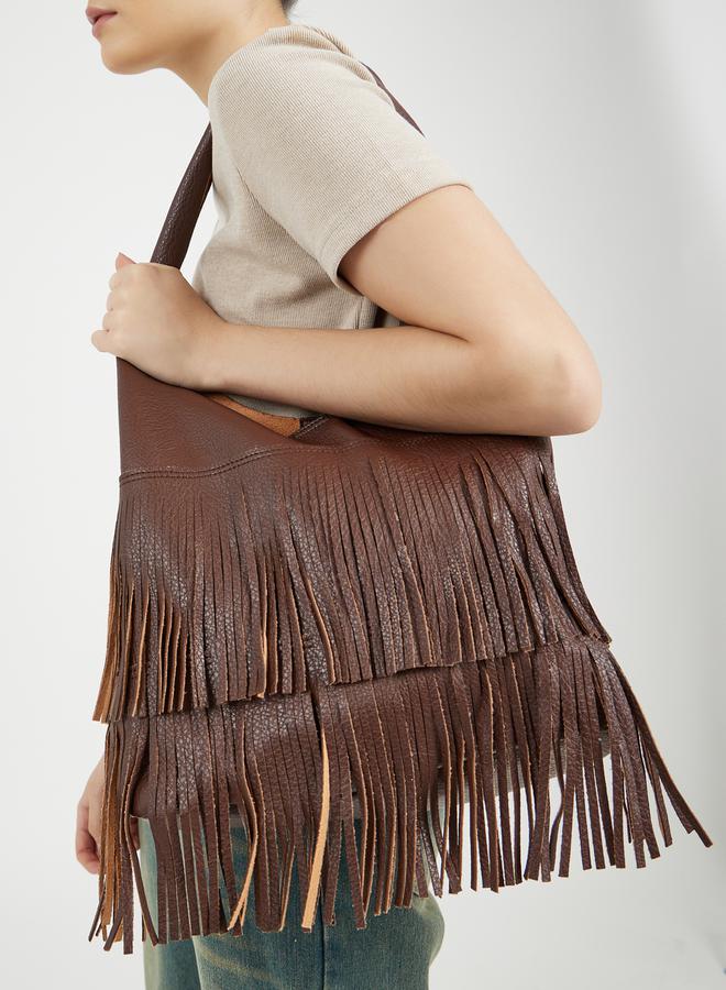 Styli Fringe Detail Hobo Bag  - Image 3