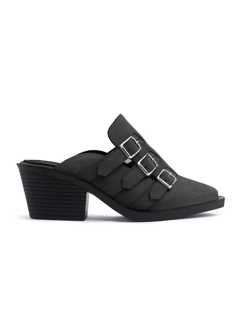 TGS Triple Buckle Heel Mules  - Image 1