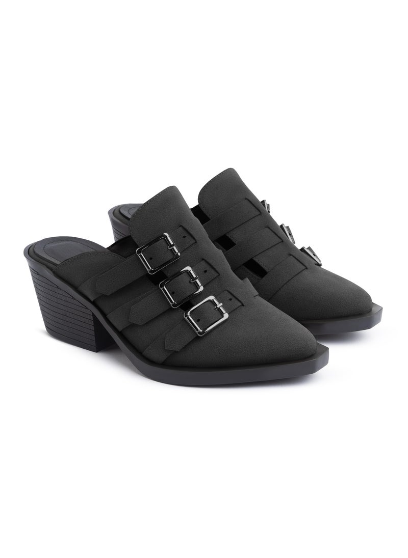 TGS Triple Buckle Heel Mules  - Image 2