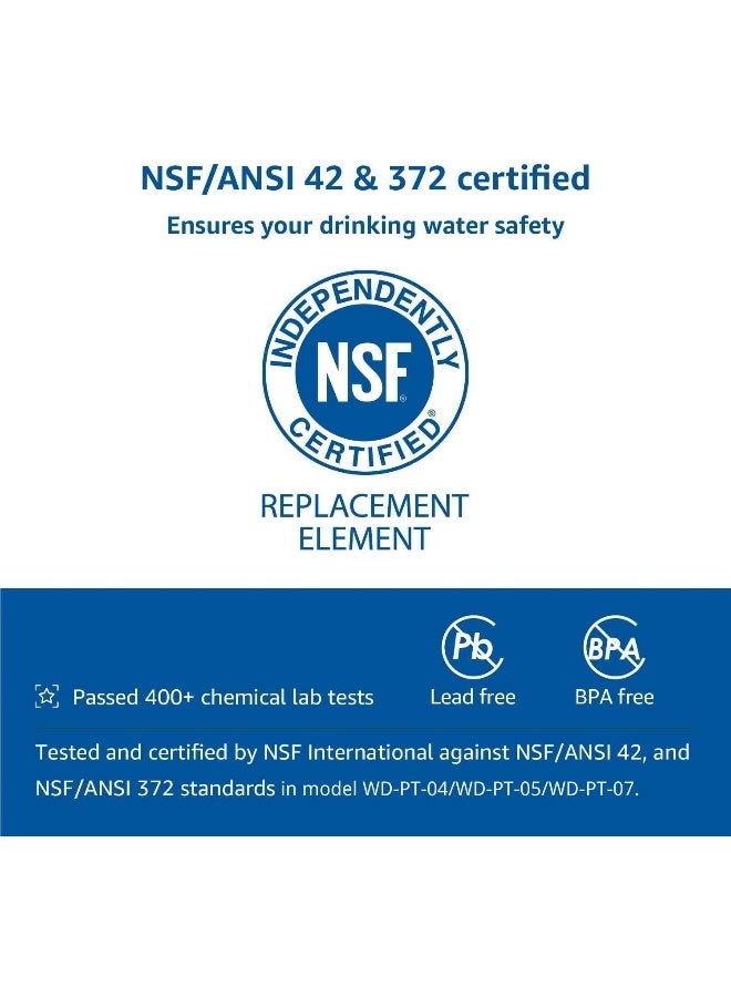 Waterdrop Original Waterdrop WDPF01A Plus NSF Certified Replacement Filters for All Waterdrop Pitcher Filtration System Reduces Lead PFAS PFOAPFOS Chlorine Last Up to 3 Months or 200 Gallons 1 Pack - Image 4