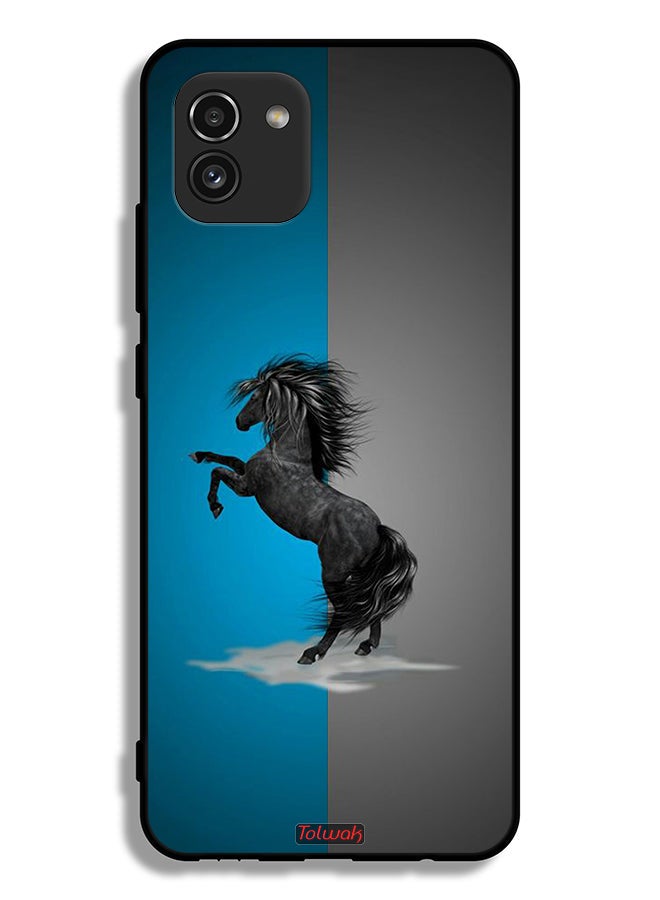 Tolwak Samsung Galaxy A03 Protective Case Cover Horse Art - Image 1