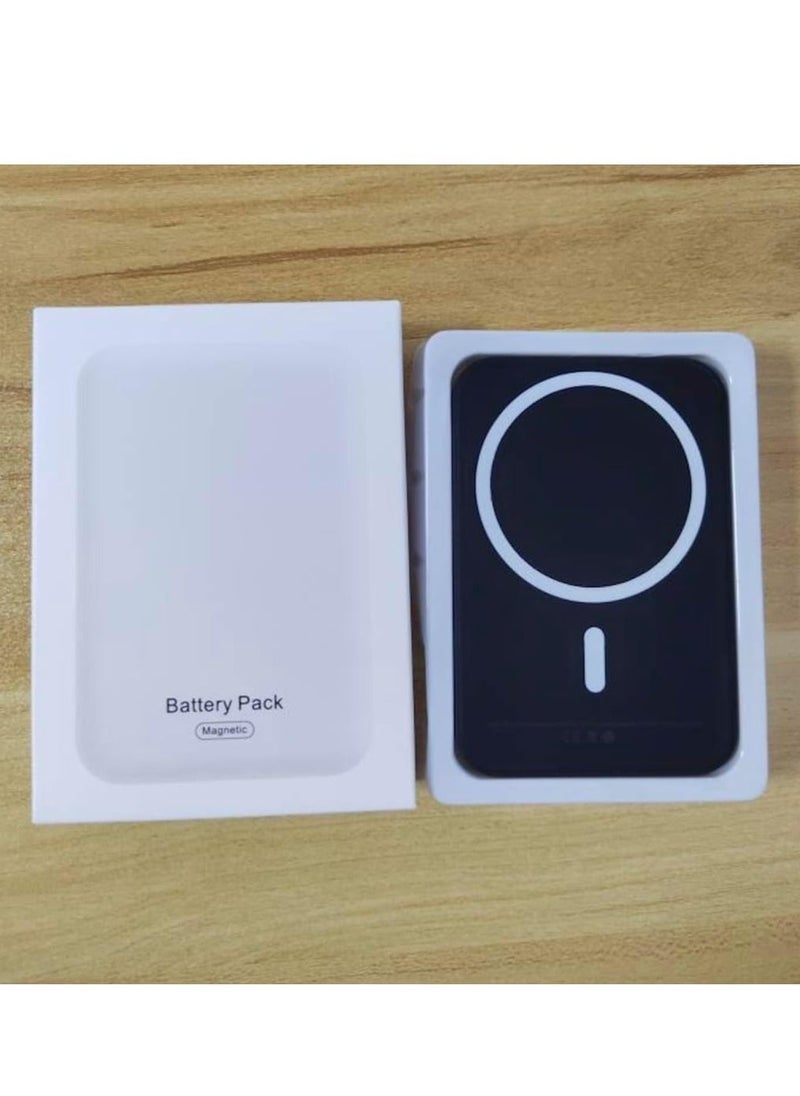 Generic - New Magsafe PowerBank 5000 mah Magsafe power bank ●Portable Battery Pack Wireless portable magnetic charger that's compatible for iPhone 16/15/14/13/12, magsafe Cases and more.(White) - Image 1