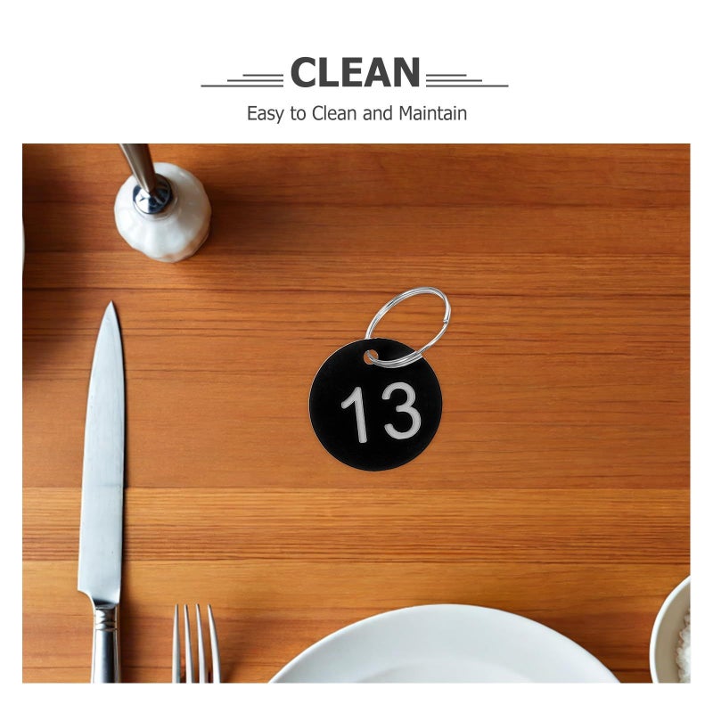 Numbered Key Tags 1-20 Round Plastic Cards With Iron Keyrings For Office Locker Restaurant Queue Management - Image 4