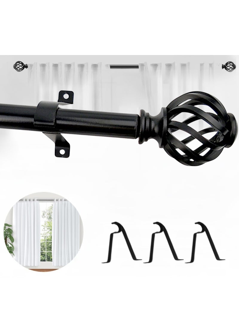 والالا قضيب ستائر معدني قابل للتمديد من الفولاذ المقاوم للصدأ، قضيب ستائر بنظام زنبركي، عمود ستائر تلسكوبي قابل للتعديل، قضيب ملابس قابل للتعديل من 762 مم إلى 2134 مم. - Image 1