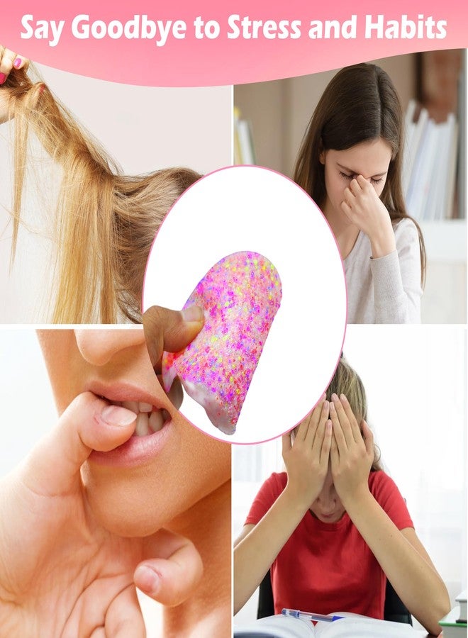 aeloer 3Pcs Skin Picking Fidget Toys, Fruits Picky Pad, Silicone Sensory Pick Pad for Anxiety Relax, Trichotillomania Toys for Skin Pickers, Pink - Image 3