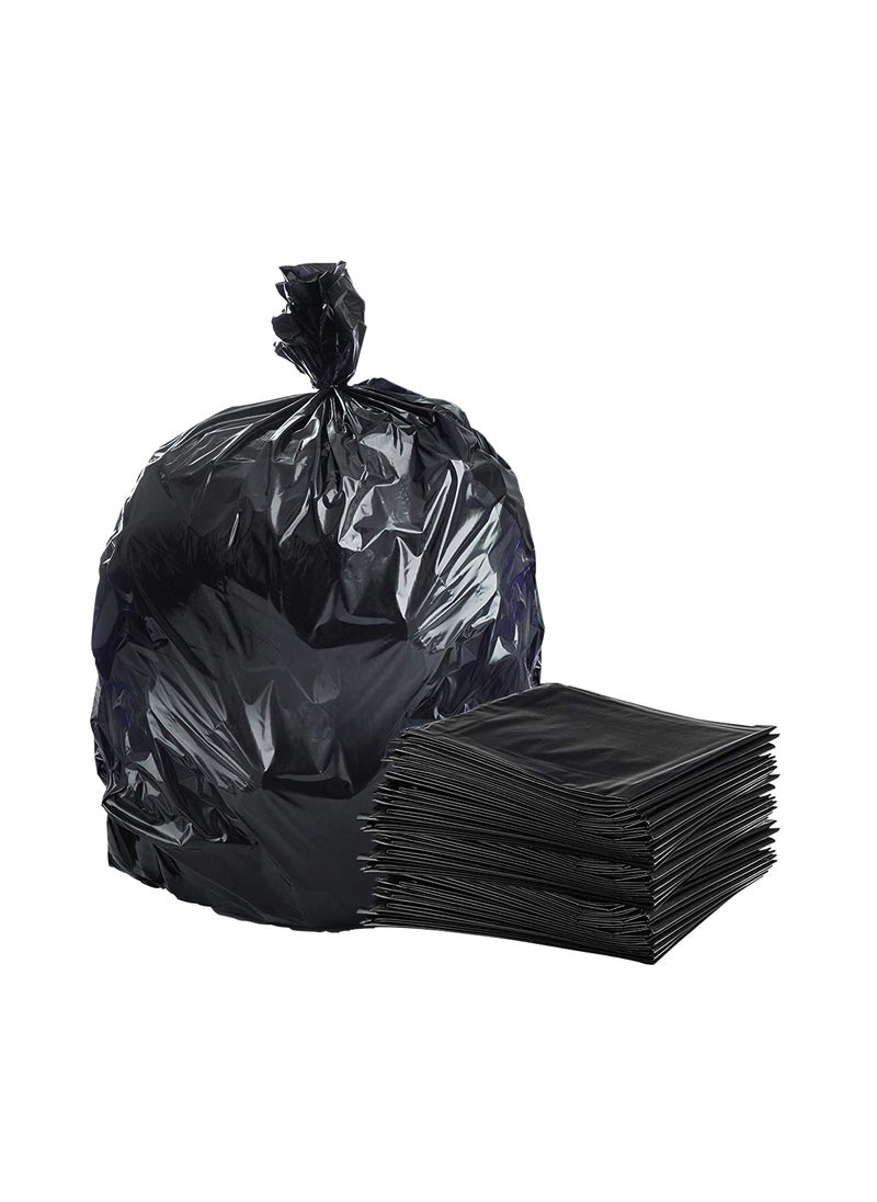 Hi Care {Pack of 100 Bags} Hi-Care Garbage Bag Black 80x110cm 30 Micron Heavy Duty Oxo Biodegradable Plastic Bag Large Trash Bags Dustbin Bags Waste Bag Office Bag Strong And Durable Bin Bag Garbage Bag Large  - Image 1