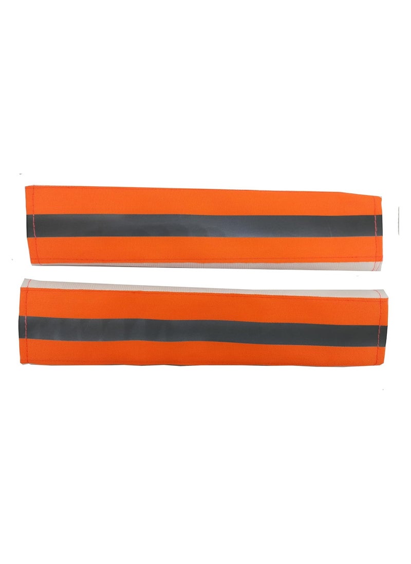 Generic Phosphor Anti Traffic Violation Cover Case for Car Seat Belt 2 Piece Fits All Cars - Orange  - Image 2