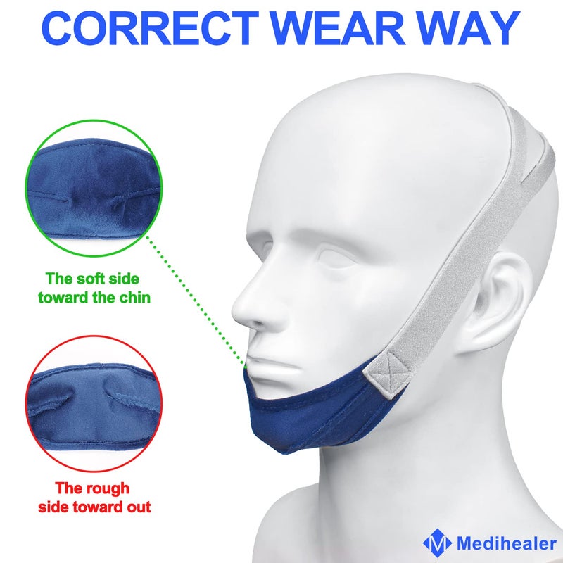 Medihealer 2 Packs Chin Straps for Users and Mouth Breathers - Anti Snoring Chin Strap for Men and Women,Chin Straps to Reduce Air Loss, Instant Mouth-Snoring Relief, Great Value Supplies by Medihealer. - Image 4