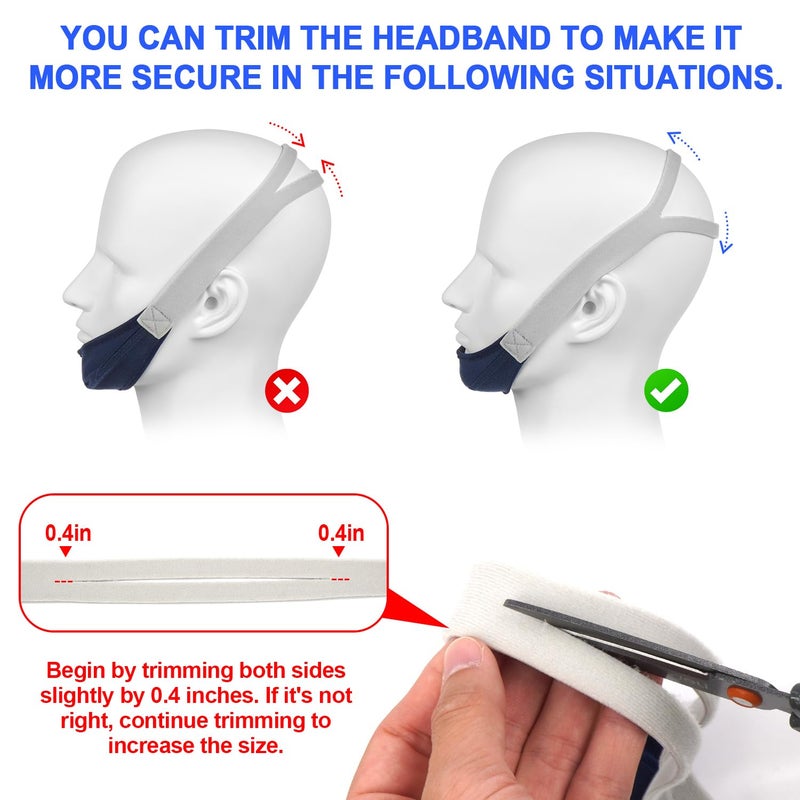 Medihealer 2 Packs Chin Straps for Users and Mouth Breathers - Anti Snoring Chin Strap for Men and Women,Chin Straps to Reduce Air Loss, Instant Mouth-Snoring Relief, Great Value Supplies by Medihealer. - Image 5