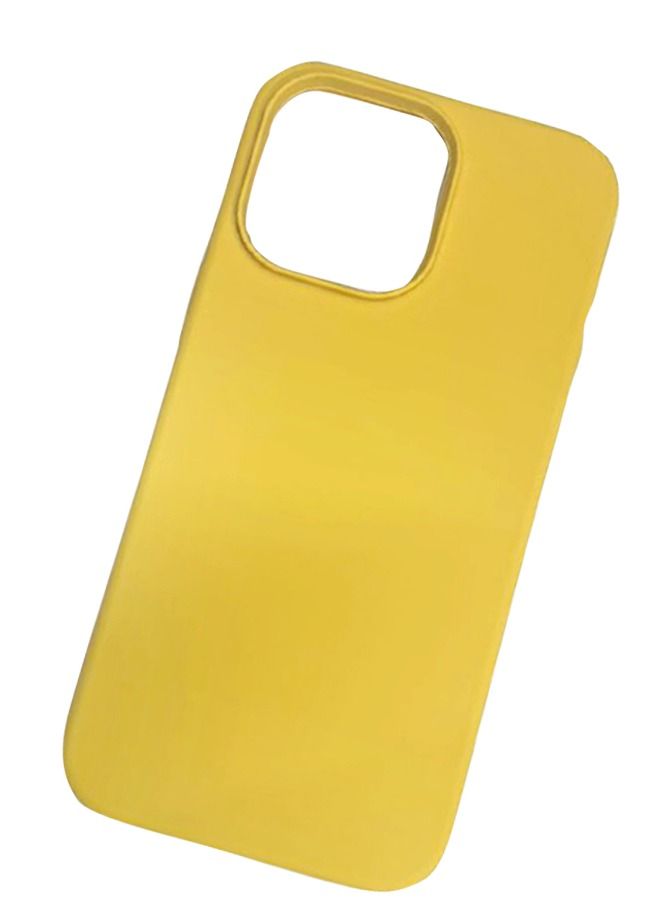 ACLIX Silicone Case 6.7 inch Full-Body Case Soft Liquid Gel Rubber Cover Shockproof Bumper Anti-Scratch Anti-Fingerprint Anti-Drop Slim for iPhone 14 Pro Max Yellow - Image 1