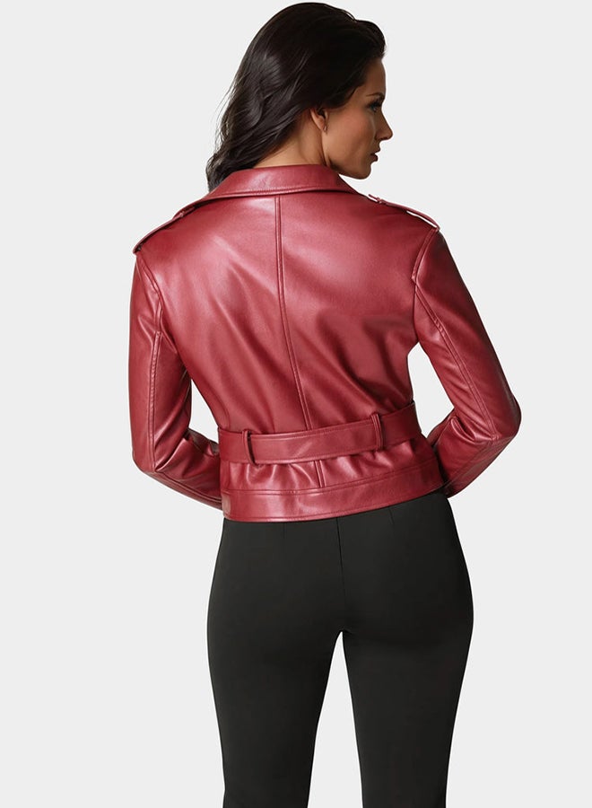 bebe Metallic Vegan Moto Jacket  - Image 4