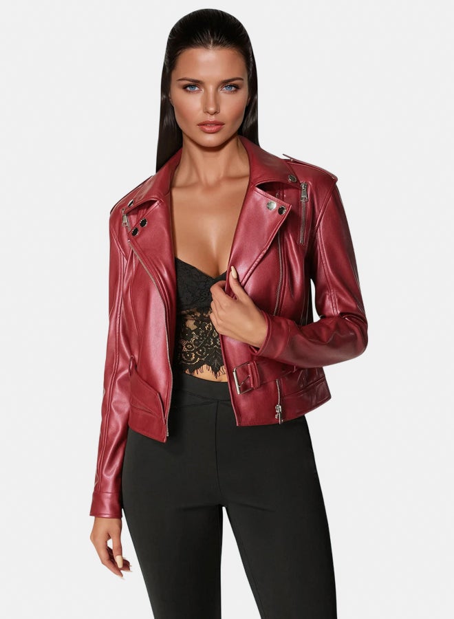 bebe Metallic Vegan Moto Jacket  - Image 1