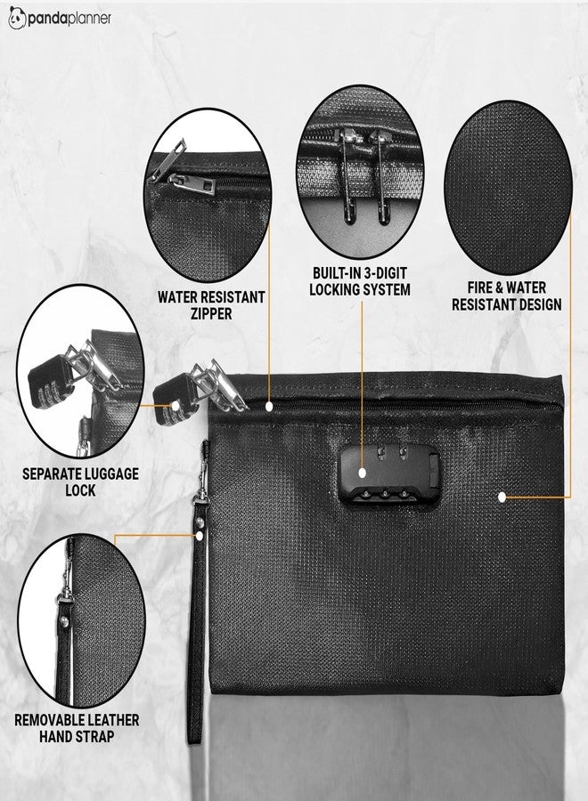 Panda Planner Password Book with Alphabetical Tabs and Safe Bag - Medium Password Keeper Logbook for Website Logins, Internet Address Organizer - Secure Password Notebook with Locking Bag & Bonus Lock - Purple - Image 5