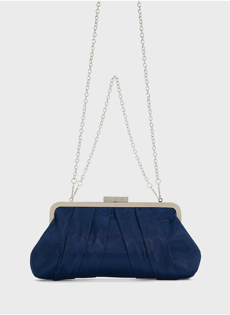 Ella Limited Edition Pleated Satin Clutch Bag
