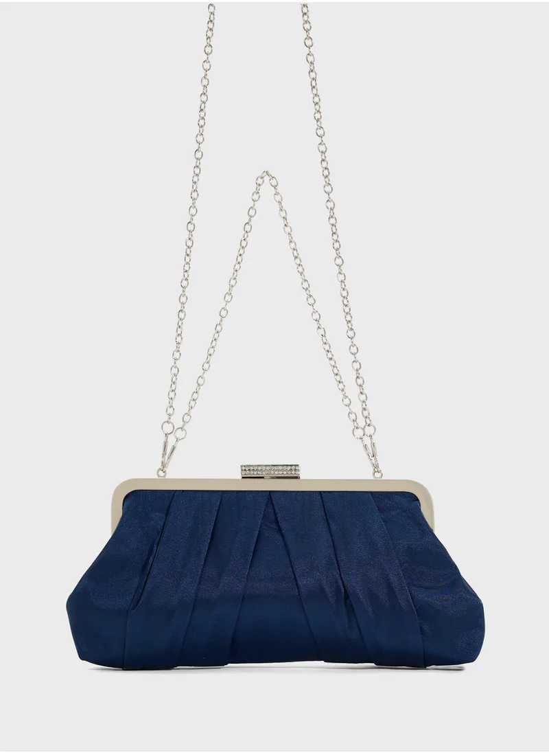 Ella Limited Edition Pleated Satin Clutch Bag