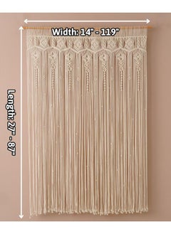 Antikiano Macrame Curtain, Macrame Wall Hanging Door Curtain Wedding Backdrop Window  - Image 3