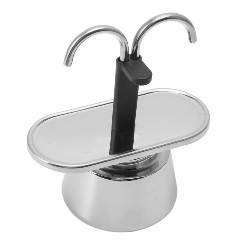 2 Cup 100ML Moka Pot Double Head Stainless Steel Mocha Coffee Pot Italian DIY Conduit Coffee Maker - Image 5
