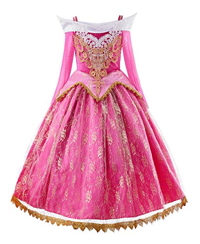 JerrisApparel Girls Pink Princess Costume Halloween Cosplay Party Dress up (Pink with Accessories, 3T) - Image 2