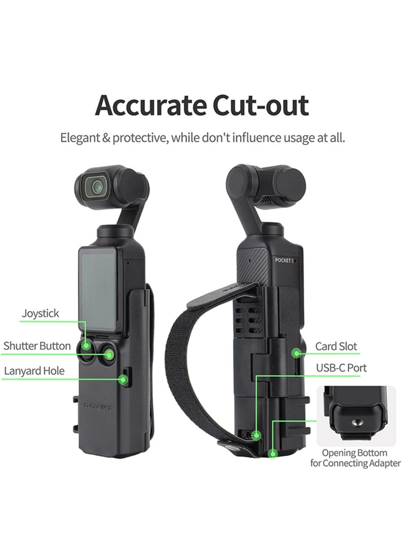 Generic - Camera Extension Adapter for DJI Osmo Pocket 3 Handle Frame Accessories Hand Band Protective Case Lanyard Expansion Frame Extension Handle Cover for Osmo Pocket 3 - Image 1