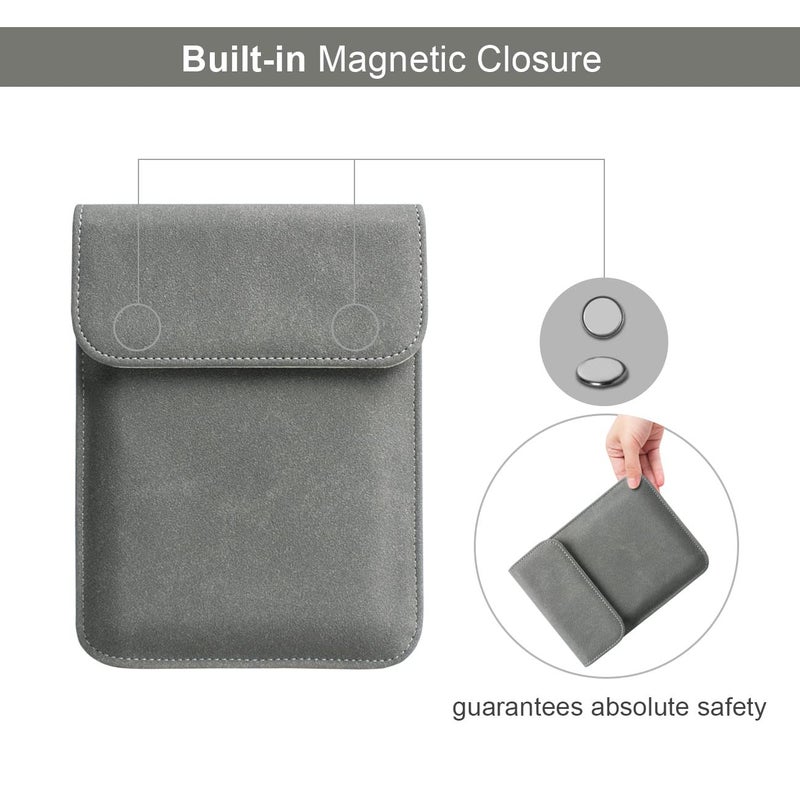 WALNEW Sleeve Case for 7" Kindle Paperwhite and Colorsoft Signature Edition, Protective Pouch Bag Case Cover for 6.8-inch Kindle Paperwhite 11th Gen (Gray) - Image 5