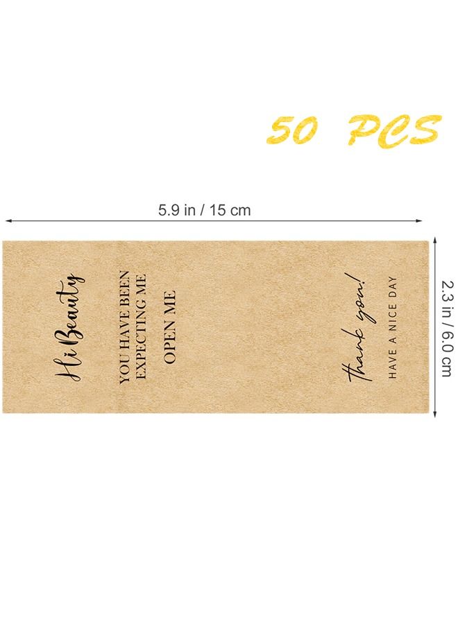 Umiwin 50 Pieces Rectangle Decorative Labels, Minimalist Art Pattern Box Seal Stickers Package Label, Decorative Sealing Decal For Jewelry Gift Packaging Customer Mailer Box Retail Bag - Image 2