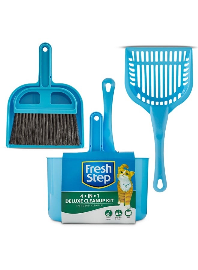 Fresh Step Starter Kit for Cats | Cat Litter Cleanup Kit with Everything Pet Parents Need for Cat and Kitten Cleanup| Cat Litter Box Deluxe Cleanup Kit - Image 1
