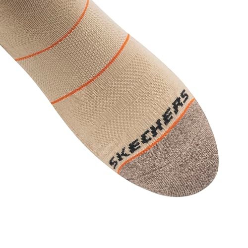 SKECHERS جوارب سكيرشرز للرجال 6 عبوات للعمل، رملي، 10-13 - Image 4