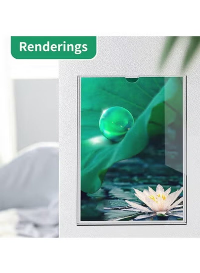 fantasize Acrylic A4 Sign Holder, 210 x 297mm, 3 Pack Wall Mount Display Holder with Adhesive Tape for Home, Office, Store, Restaurant - Image 4