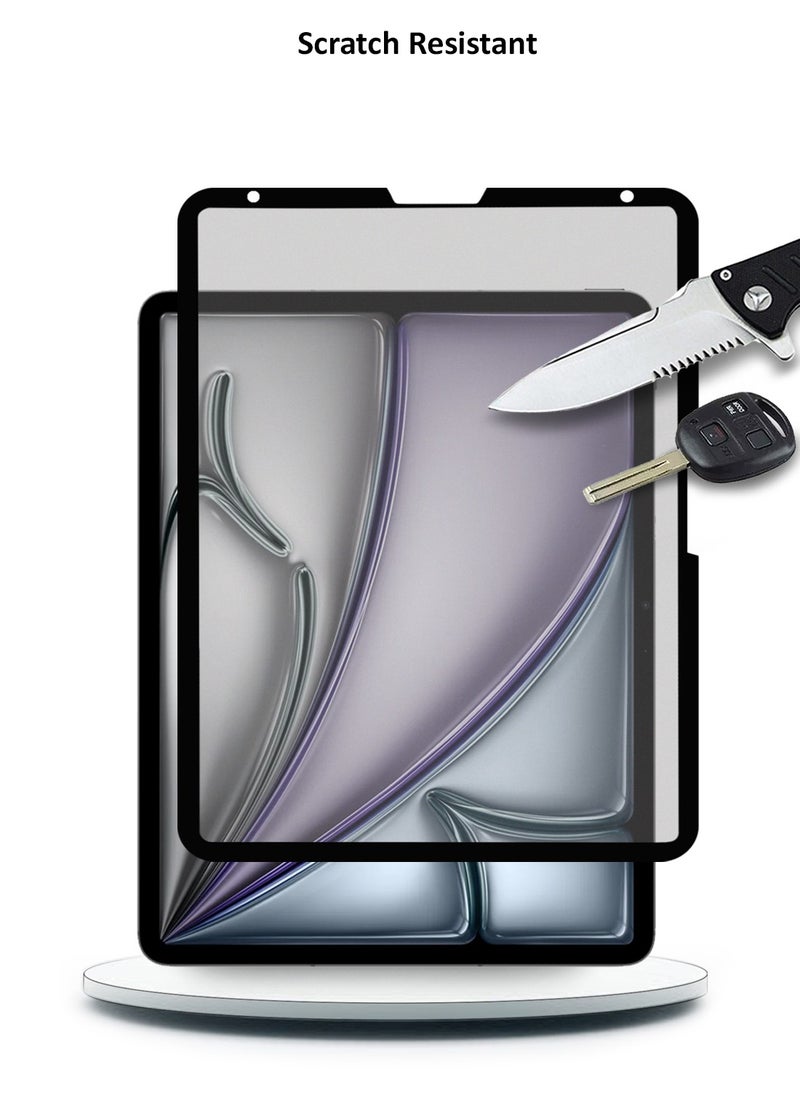 Wtech - Apple iPad Air 11 5G 2024 (iPad Air 6th Generation M2) 11 Inch Nano Ceramic Full Glue Full Cover Matte Flexible Screen Protector (TSCNMN) - Clear/Black - Image 1