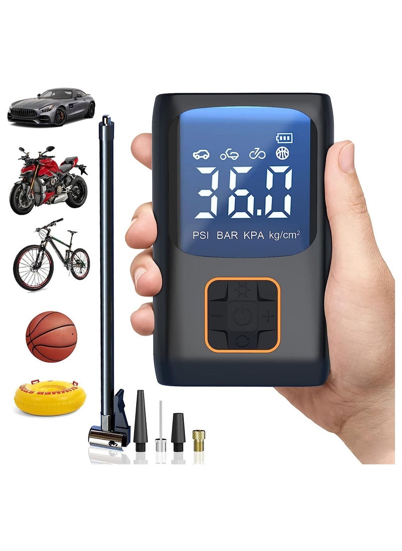 Generic - Electric Air Pump Bicycle Small Compressor Battery Electric Bicycle Pump for Bicycle, Car, Motorcycle, Swimming Rings Pump with LED Light - Image 1