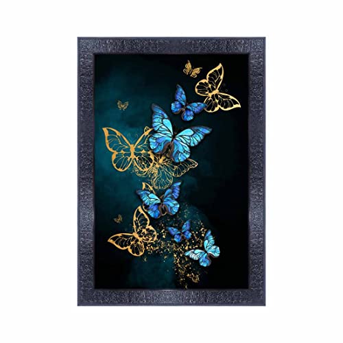 pnf Poster n Frames Butterfly Photo Frame|Bedroom, Living Room Wall|Acrylic Sheet|Gift|Bird Scenery|Home Decor|Best Gifting Option(10 * 14inch,Multicolour,27951) - Image 1