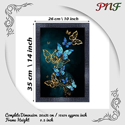 pnf Poster n Frames Butterfly Photo Frame|Bedroom, Living Room Wall|Acrylic Sheet|Gift|Bird Scenery|Home Decor|Best Gifting Option(10 * 14inch,Multicolour,27951) - Image 2