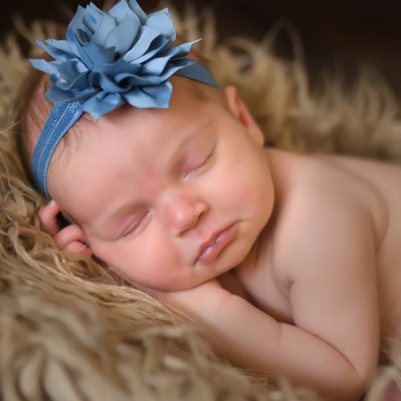 My Lello Baby Petal Flower Headbands Mixed Colors 2-Pack (Black/Gray) - Image 4