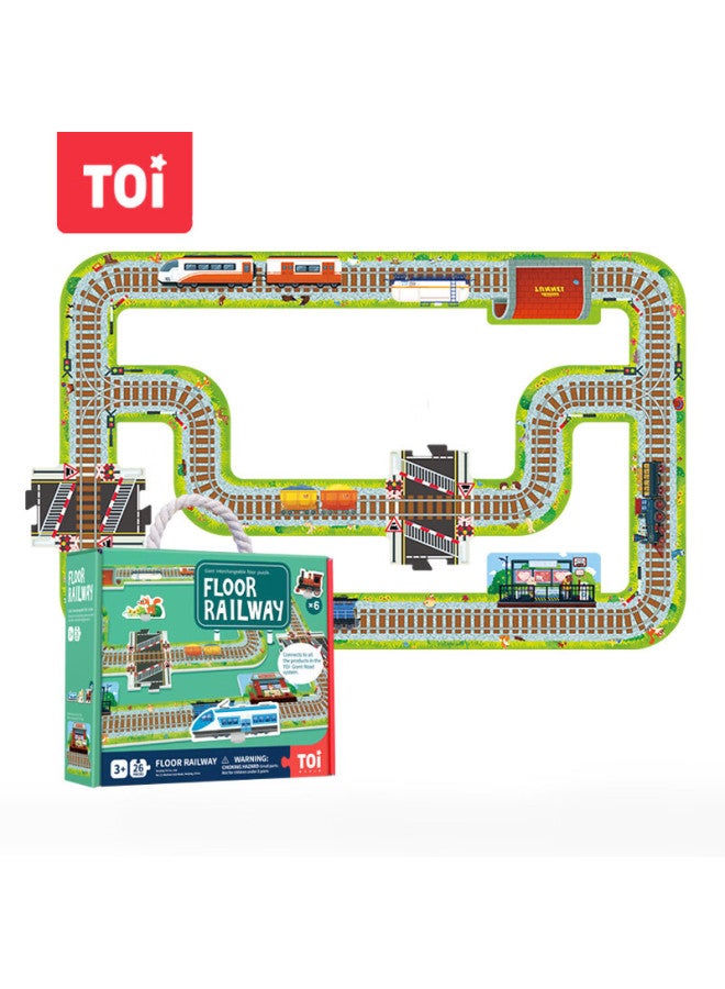 Toi City Traffic Track Large Base Plate Puzzle, Boys' Toy, Girls' New Year Gift, Children's Pretend Play, Railway - Image 1