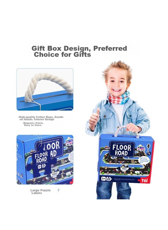 Toi City Traffic Track Large Base Plate Puzzle, Boys' Toy, Girls' New Year Gift, Children's Pretend Play, Railway - Image 4