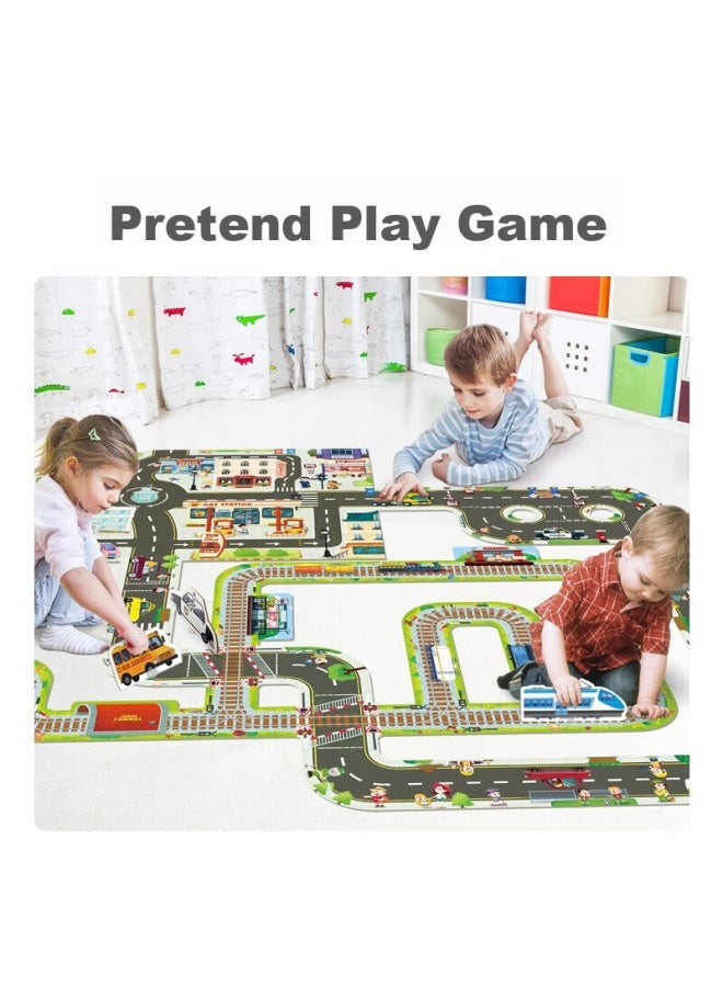 Toi City Traffic Track Large Base Plate Puzzle, Boys' Toy, Girls' New Year Gift, Children's Pretend Play, Railway - Image 3