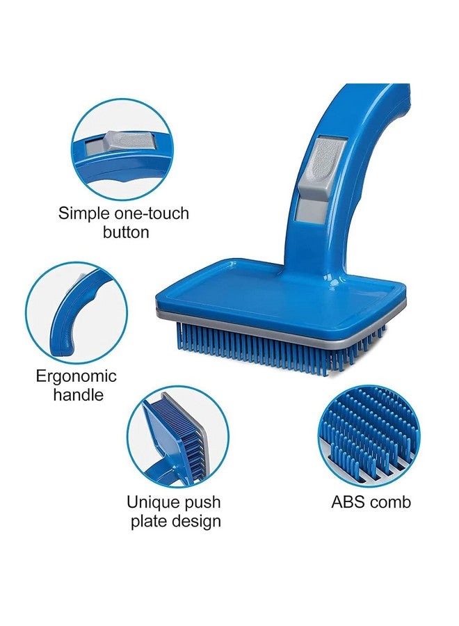 إيميلي بيتس مجموعة مكونة من مقص أظافر الكلاب ومبرد أظافر الكلاب وفرشاة تنظيف ذاتية للكلاب، عبوة من قطعتين باللون الأزرق الصغير - Image 2