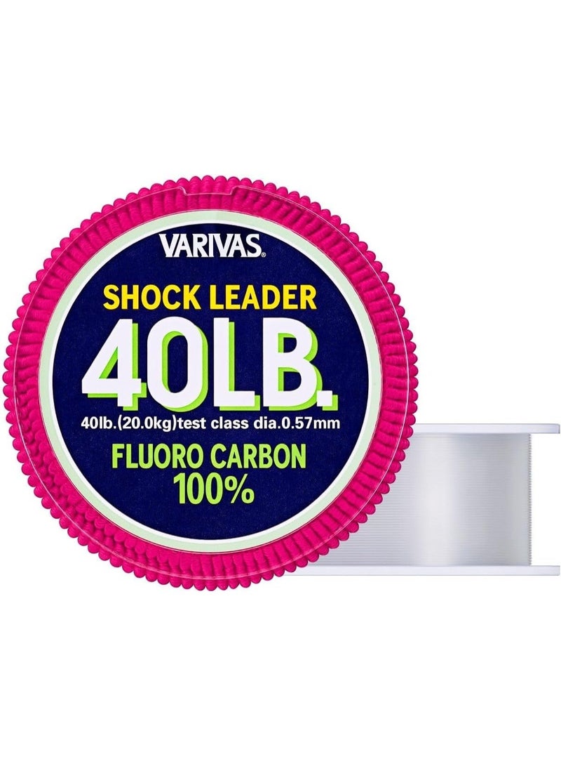 VARIVAS Shock Leader, Fluorocarbon Fishing Line, Invisible 0.52mm Leader Line, 30m Professional PE Line for Saltwater, Jigging, Casting - Image 1
