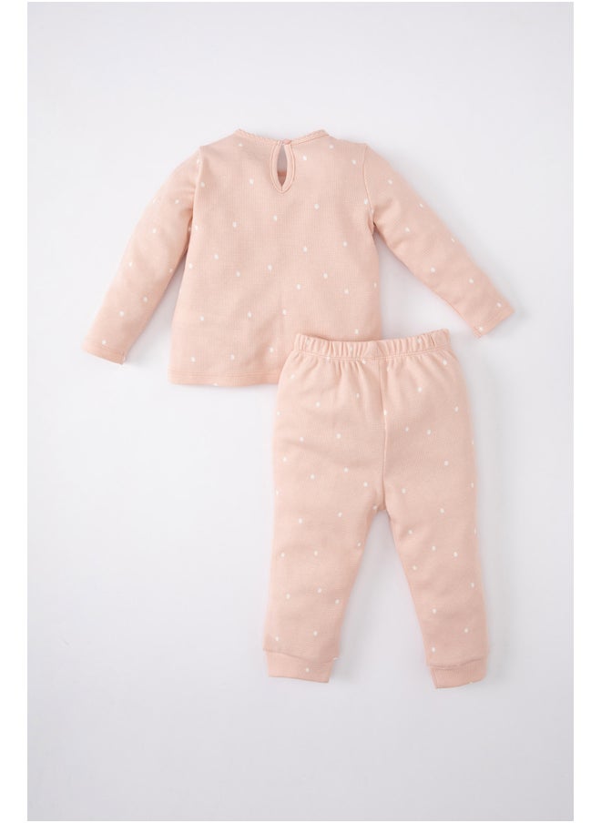 DeFacto Babygirl Regular Fit Bike Neck Long Sleeve New Born Knitted Set -2 Pieces  - Image 3