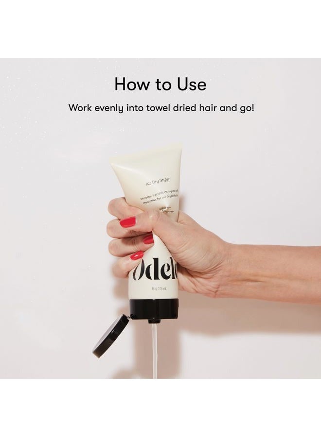 Odele Air Dry Styler, No-Heat Styling Gel to Smooth Frizz, Define and Condition Strands, for Straight, Wavy, and Curly Hair Types, 6 oz - Image 5