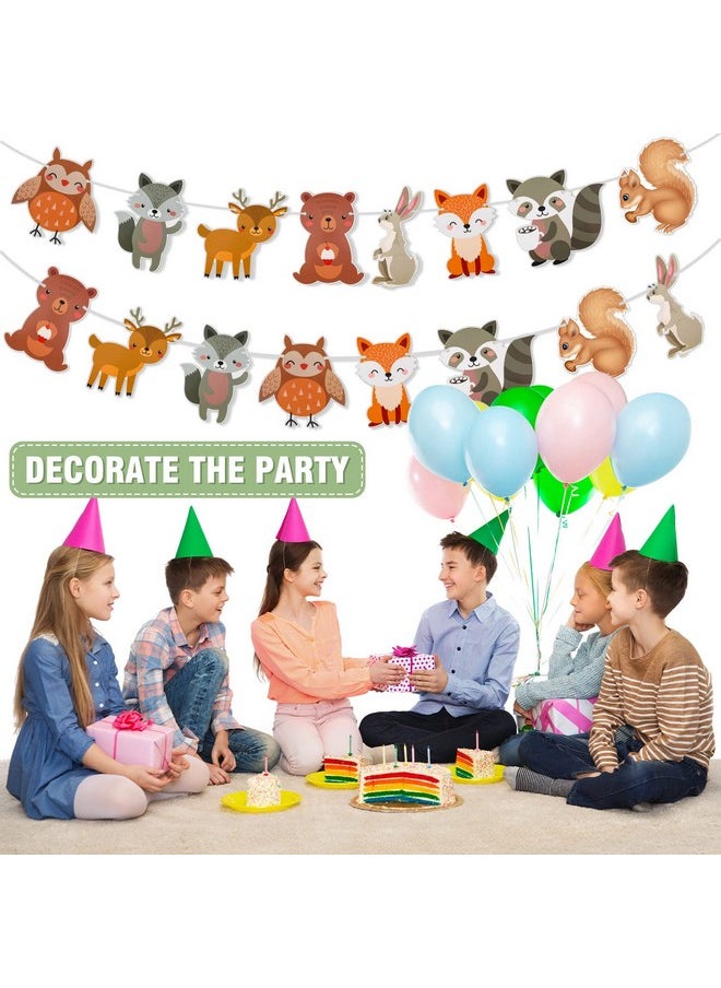 4 Pcs Woodland Animals Banner Assembled Forest Animal Bunting Banner Wild Creature Kids Birthday Party Supplies For Baby Shower Decoration - pzsku/ZA0F400E6C2E86CE81112Z/45/_/1692166340/f7d8ce2e-eda4-44d0-9059-19173c1ec665