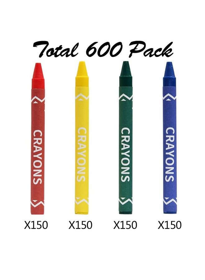 Madisi Crayons Bulk Pack Regular Size 4 Colors 150 Packs 600 Count - Image 4
