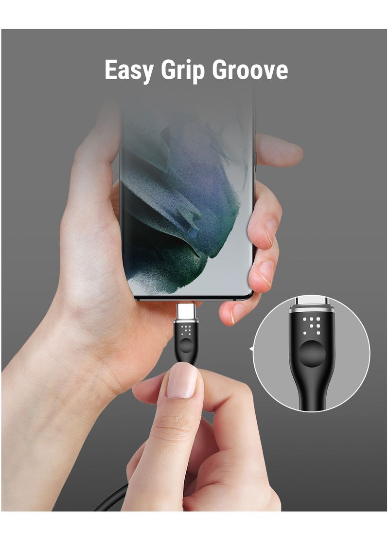 VOLTME - USB C Cable, 60W Soft Silicone Cord USB-C to USB-C 3.0 Cable Compatible for iPhone 15/15 Plus/15 Pro/15 Pro Max, iPad Pro/Air, MacBook Pro/Air, Galaxy S24 S23 Ultra, Huawei P60, Xiaomi, etc (1M Black) - Image 1