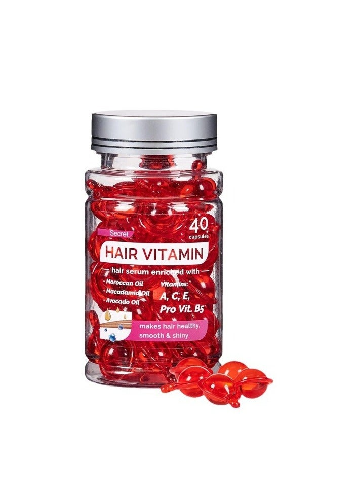 Vitamin Hair Treatment Serum - no Rinse with Argan Macadamia Avocado Oils - Vitamins A C E Pro B5 - Conditioner for Women & Men - Image 1