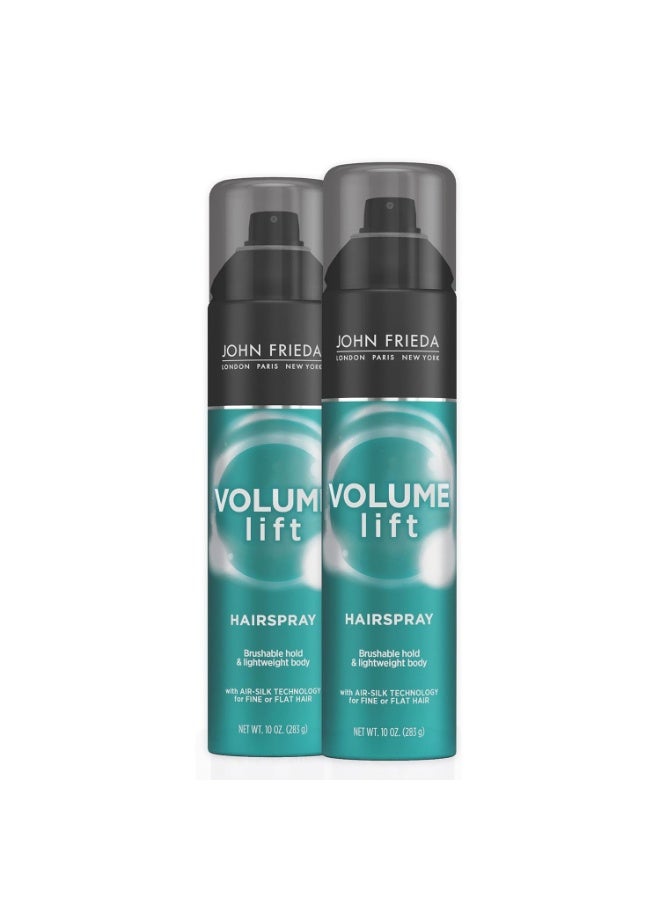 John Frieda John Frieda Volume Lift Hairspray, Volumizing Hairspray with Air-Silk Technology for Fine or Flat Hair, Adds Body, Long-Lasting Hold, and Fullness for Fine, Thin Hair, 10 Oz, Pack of 2  - Image 4