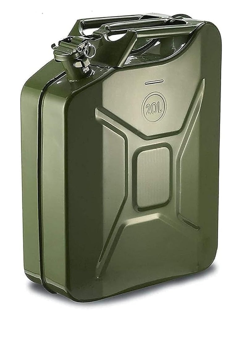 Vaultex Metal Fuel Jerry Can Holder Storage for Petrol Diesel Oil Liquids Container—20L Green - Image 1
