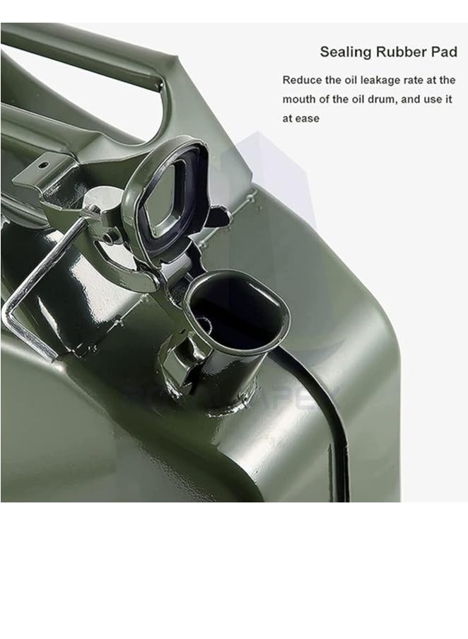 Vaultex Metal Fuel Jerry Can Holder Storage for Petrol Diesel Oil Liquids Container—20L Green - Image 2