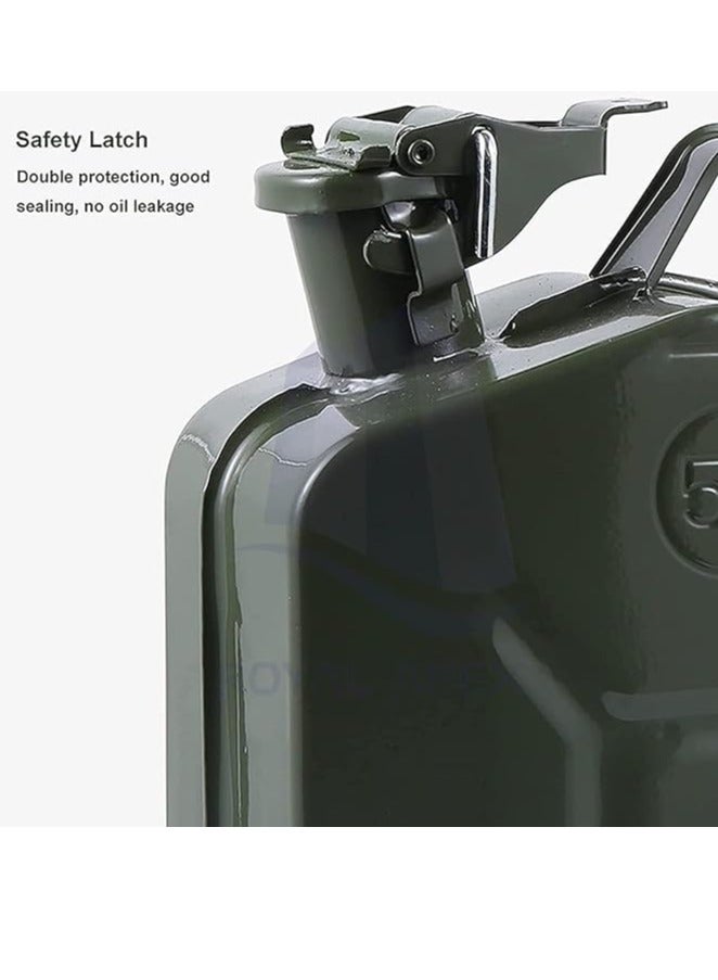 Vaultex Metal Fuel Jerry Can Holder Storage for Petrol Diesel Oil Liquids Container—20L Green - Image 3