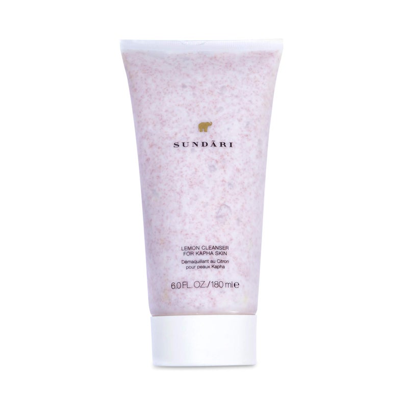 SUNDARI Lemon Cleanser, 6.0 Fl Oz, Gentle Exfoliating Cream Formula, Removes Impurities, Balances pH, Non-Foaming, Controls Excess Oil, For Oily Skin - Image 1