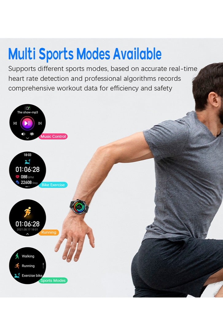 RollsTimi  Men's Smart Watches, Suitable for Sports and Fitness Tracking.A Men's Smart Watch with LED Flashlight Function, Which can Monitor Heart Rate and Sleep, and is Compatible with iOS and Android Systems. - Image 4